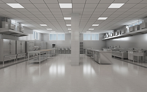 Modern kitchen operating room 3d model