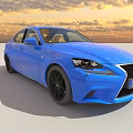 Blue Lexus Car 3D Model With Exterior Interior And Various Views 3d model