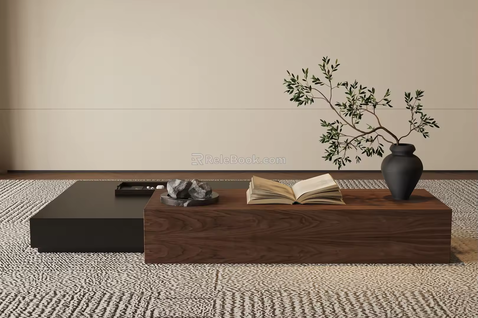 New Chinese Song Style Coffee Table 3d model