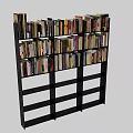 Colorful Books and Magazines Neatly Arranged on Bookshelf Part 1 Collection