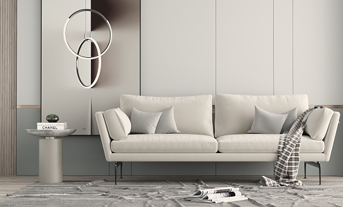 modern double sofa 3d model