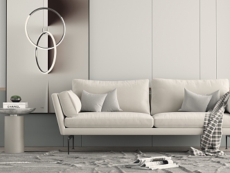 modern double sofa 3d model