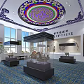 National Cultural Art Exhibition Hall With Heritage Artifacts And Decorative Ceiling