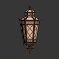 Vintage Decorative Lantern With Intricate Metal Frame And Stained Glass Panels Ornate Details