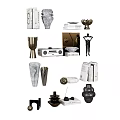 Modern Minimalist Decorative Ornament Set With Vases Sculptures Candle Holders And Figurines