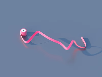 Color ribbon tape cloth with small mouth 3d model Color ribbon tape cloth with small mouth 3d model