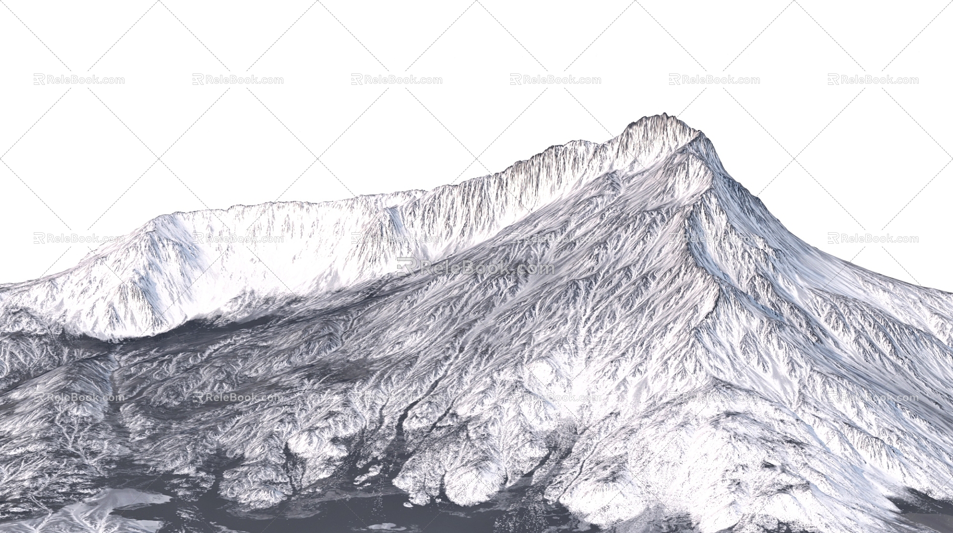 Snow Mountain Mountain Peak 3d model