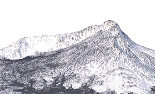 Snow Mountain Peak 3d model