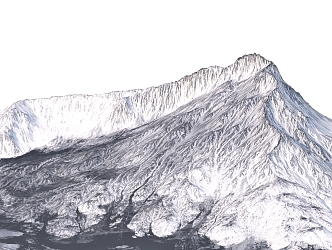 Snow Mountain Peak 3d model