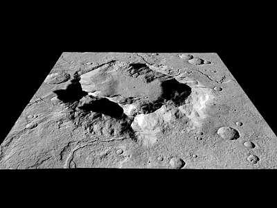 Detailed Lunar Terrain With Large Impact Craters And Rocky Moon Surface Features 3d model