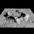 Detailed Lunar Terrain With Large Impact Craters And Rocky Moon Surface Features
