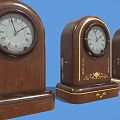 Three Vintage Wooden Mantel Clocks With Different Styles And Classic Design