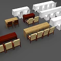 Diverse Wooden And White Conference Tables With Matching Chairs For Meeting Room Setup