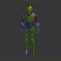 Iron Man Game And Movie Character With Red Gold Armor Blue Energy Core Standing
