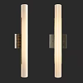 Modern Wall Sconces With Sleek Metal Frame And Illuminated Glass On Dark Background