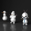 Cute Snowman Game Movie Characters With Various Cartoon Designs And Playful Poses