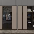 Modern Wardrobe Interior Design With Glass Doors Hanging Folded Clothes Storage Compartments