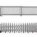 Electric Retractable Sliding Gates With Metal Bars Folding Design And Wheels
