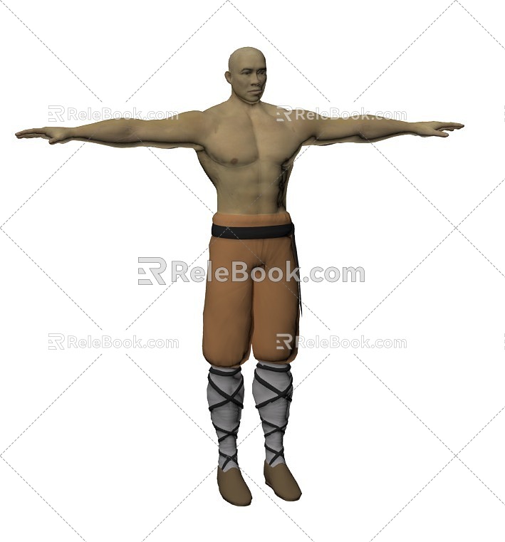 Shaolin Monk Next Generation Shaolin Monk Eighteen Bronze People Shaolin Monk 3d model