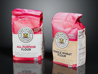 King Arthur All Purpose And Whole Wheat Flour Bags For Daily Baking Needs 3d model