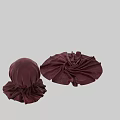 Burgundy Velvet Fabric With Soft Textured Surface And Elegant Folds