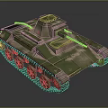 Vintage Classic Tank 3D Model With Detailed Tracks Metallic Surface And Realistic Look