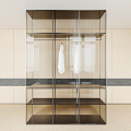 Modern wardrobe transparent wardrobe 3d model