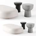 Modern Minimalist Concrete Coffee Table in Black Grey and White Sleek Designs