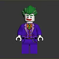 Lego Joker Minifigure With Green Hair Purple Outfit And Chain Details