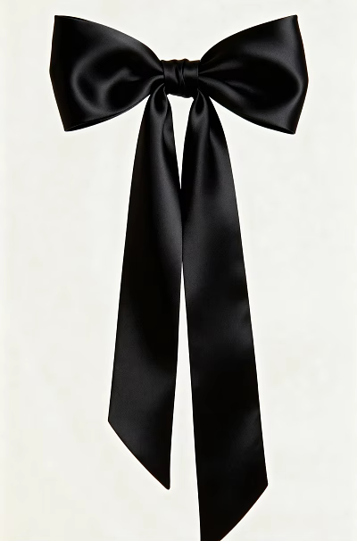 Elegant Black Silk Tie With Smooth Texture Hanging On White Background 3d model