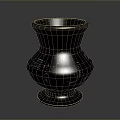 Dark Brown Decorative Vase With Gold Textured Surface For Home Decor