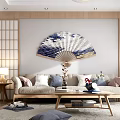 Modern Living Room Interior With Wooden TV Stand TV Sofa Coffee Table And Decorative Elements