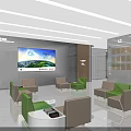 Modern Well Planned Bank Interior 3D Layout Design With Complete Business Service And Office Zones