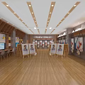 Modern classroom sketch hand-painted art classroom 3d model