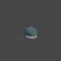 Game and Movie Character Shark 3D Model with Gray Blue Body Open Mouth and Fins