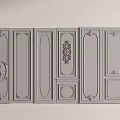 Wall Paneling with Various Decorative Designs and Ornate Patterns for Interior Decoration 3d model