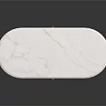 Modern Style Oval Sofa Bench With White Marble Top And Copper Metal Frame