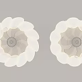 Cream fan lamp 3d model