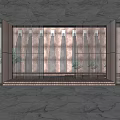 Modern Karesansui Garden Design With Slatted Screens Textured Wall And Stone Floor