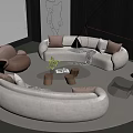 Modern Sofa Combination Sofa Combination Curved Sofa Shaped Sofa Multi-person Sofa Leisure Sofa 3d model