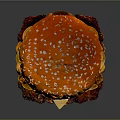 Juicy Double Patty Burger With Sesame Seed Bun Melted Cheese And Fresh Pickles