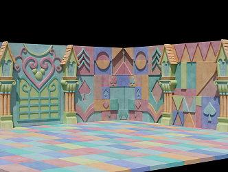 Modern Wall Children's Paradise Wall 3d model