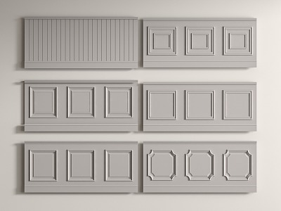 Wall Panel Dado Wall Cloth 3d model