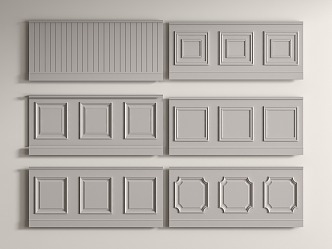 Wall Panel Dado Wall Cloth 3d model