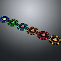 Colorful Poker Chips In Various Hues Arranged As Daily Life Accessories