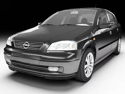 Black Nissan Sedan With Classic Exterior Design And Silver Alloy Wheels 3d model