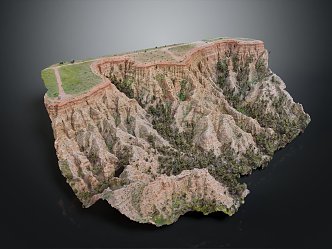 Geographical Vein Topography Mountain Geomorphology 3d model