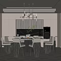 Modern Restaurant 3d model