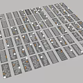 Neatly Arranged Stepping Stones With Intricate Patterns For Garden Landscape Design