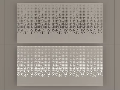 Gradient Perforated Plate Aluminum Single Plate Perforated Plate View Wall Transmissivity Board Partition Hollow Plate Courtyard View Wall Panel 3d model